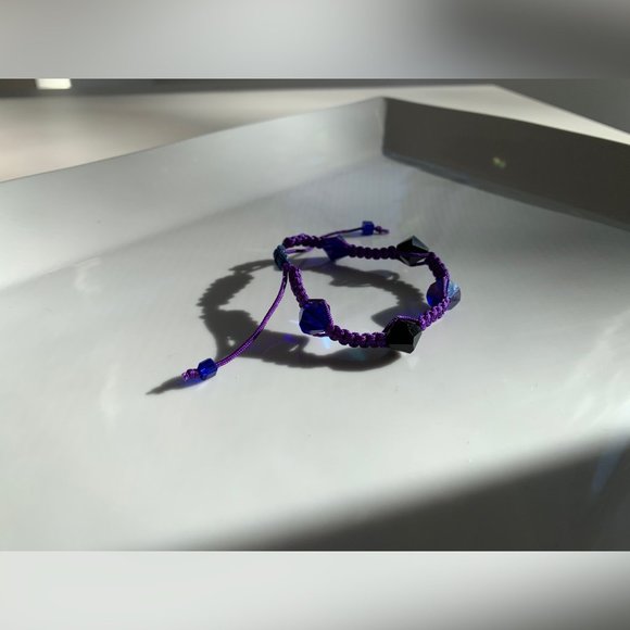 Swarovski Crystal Beaded Crochet Handmade Bracelet - Picture 3 of 5